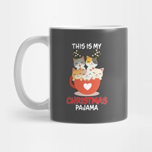 This Is My Christmas Pajama Cats In Cup Family Matching Christmas Pajama Costume Gift Mug